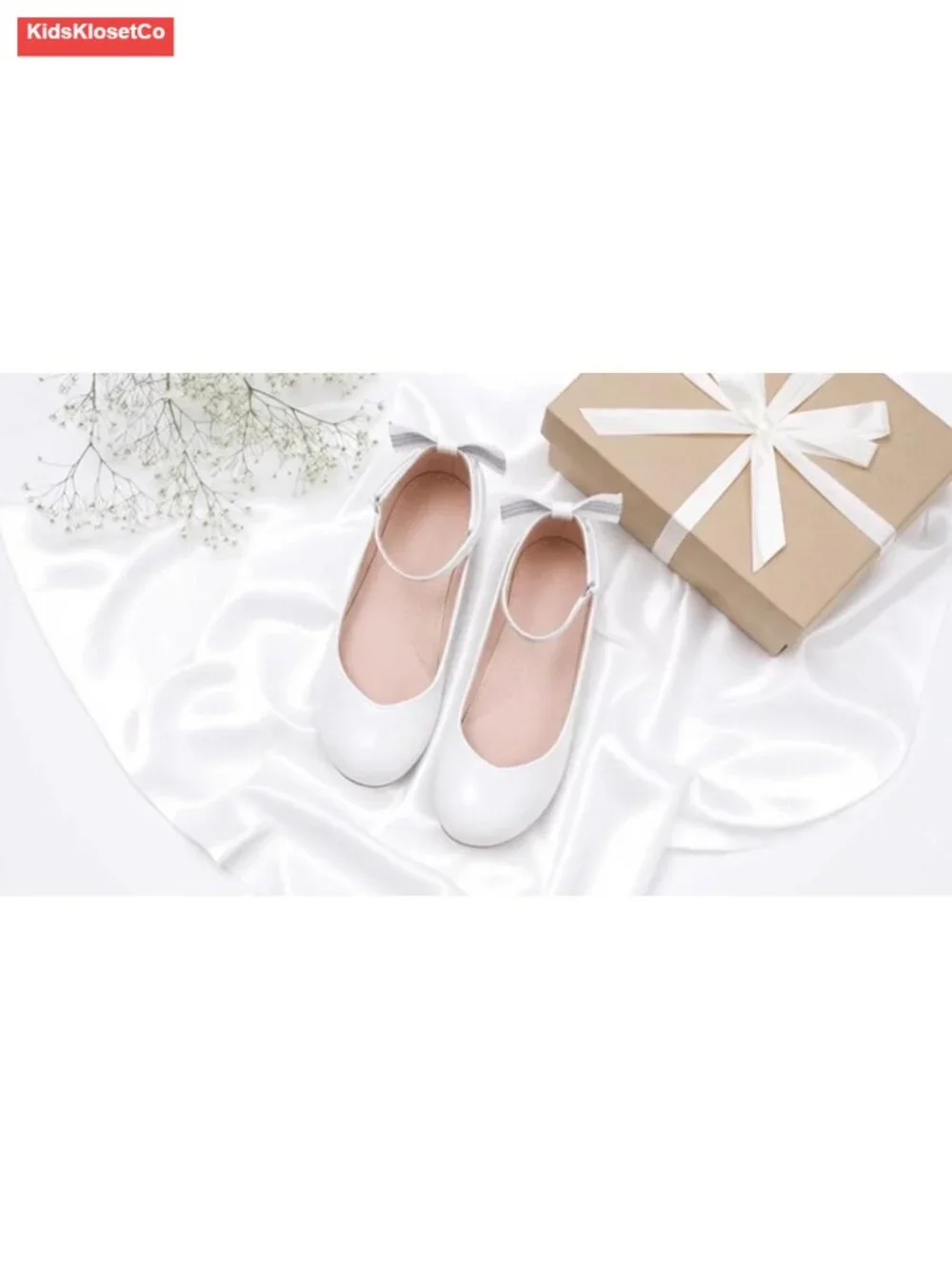 Girls Mary Jane Flats Bow Ankle Strap School Party Shoes